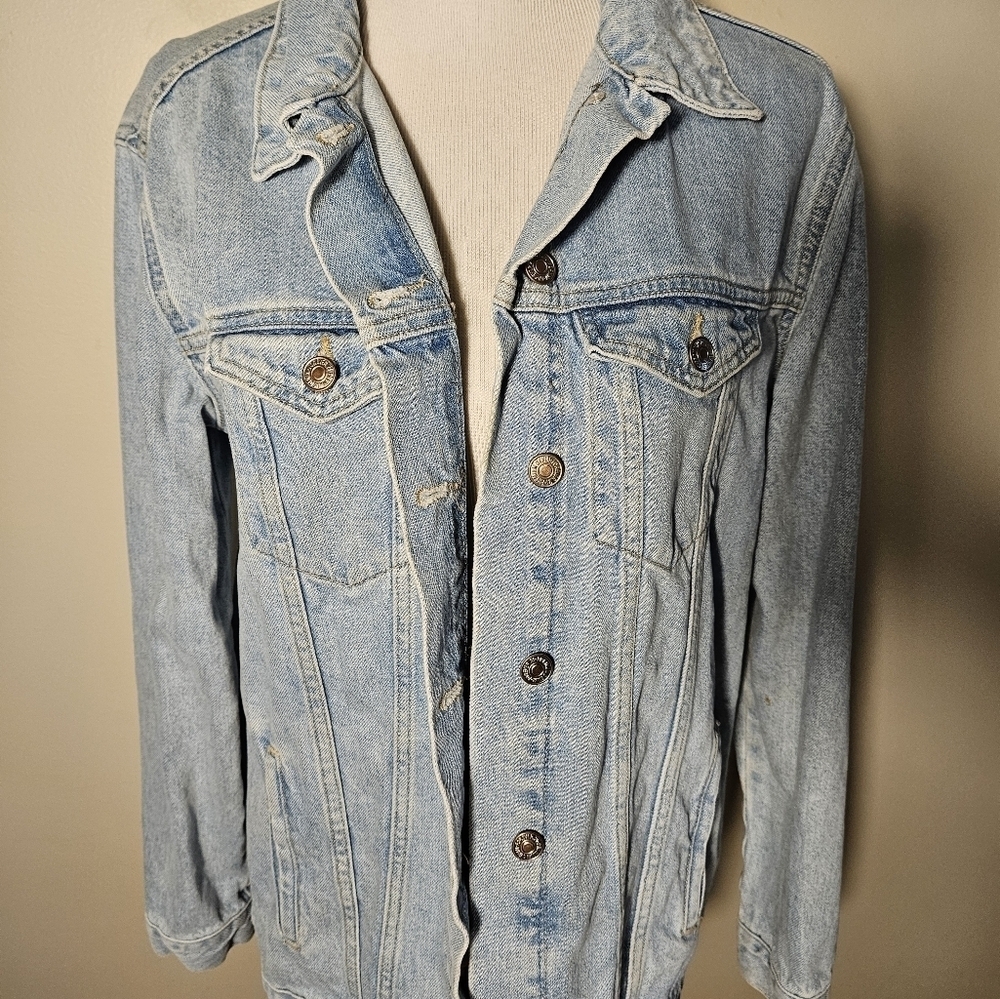 Forever 21 Los Angeles light wash denim jacket womens size s. - Picture 16 of 16
